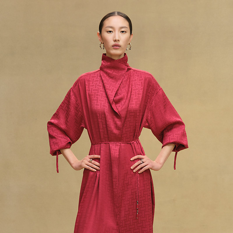 Langes Bindekleid mit "Mosaïque"-Motiv