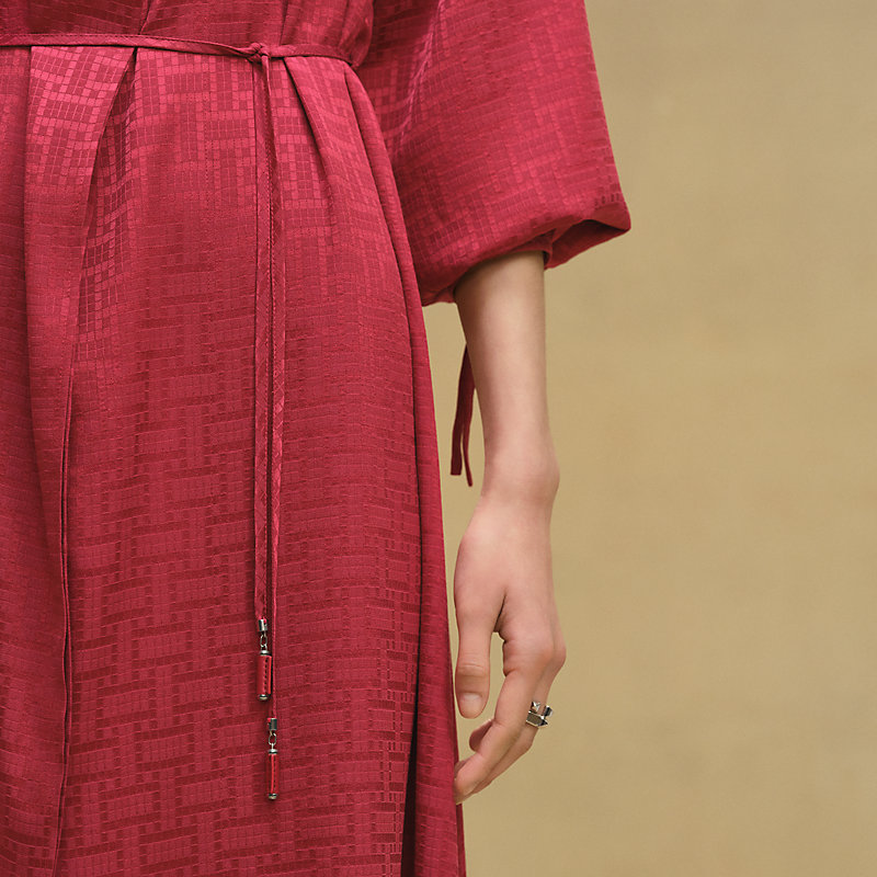 Langes Bindekleid mit "Mosaïque"-Motiv