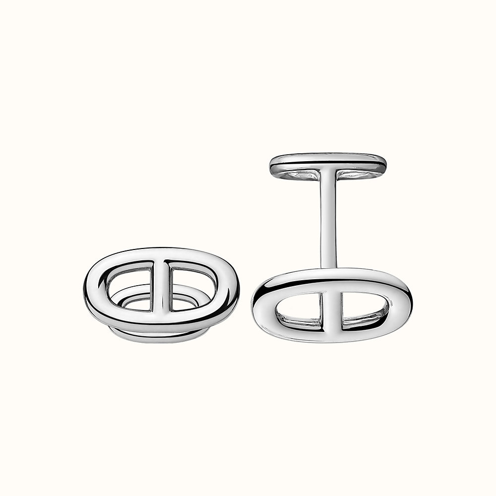 hermes cufflinks silver