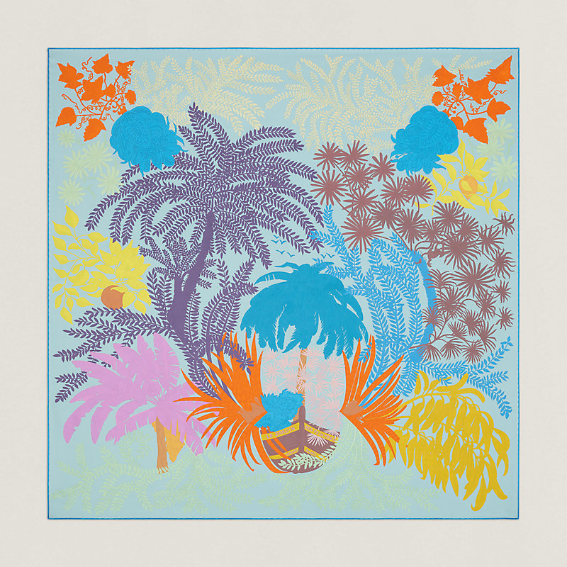 HERMES 新作 カレ ダブルフェイス 90 Le Jardin des Peintres カレ ダブルフェイス90 《キャラクテリスティック》 | Hermès