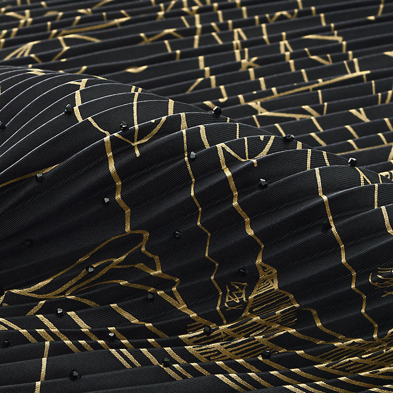 Le Pegase d'Hermès pleated Exceptional scarf 140, View: , view 3 of 4