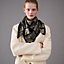 Le Philateliste du Faubourg embroidered scarf 90, View: Worn, worn, view 2 of 4