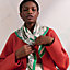 Le Philateliste du Faubourg scarf 90, View: Worn, worn, view 1 of 3