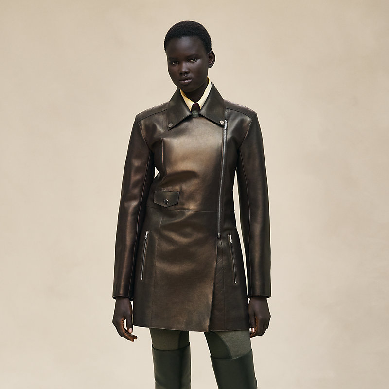 Leather biker jacket, View: , view 4 of 8