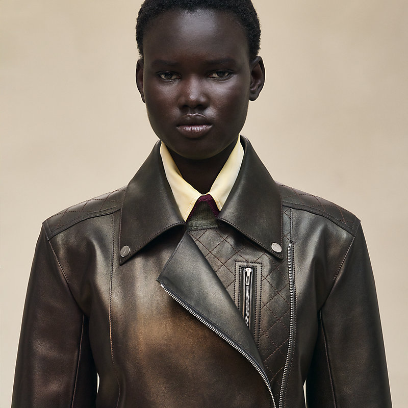 Leather biker jacket, View: , view 5 of 8