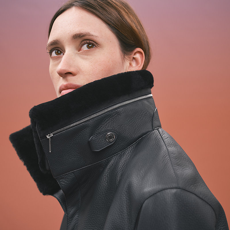 Leather bomber jacket | Hermès Singapore