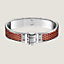 Leather hinged bracelet, View: front, front, view 1 of 1