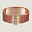 Leather hinged bracelet, View: front, front, view 1 of 1