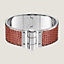 Leather hinged bracelet, View: front, front, view 1 of 1