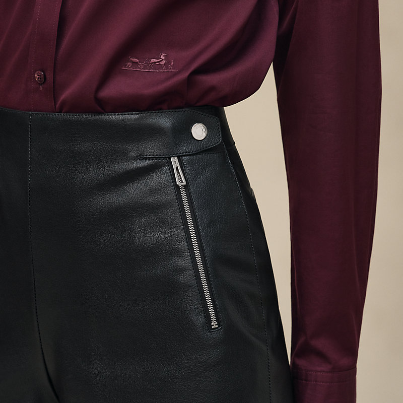 Leather shorts