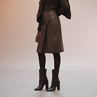 wrap around leather skirt