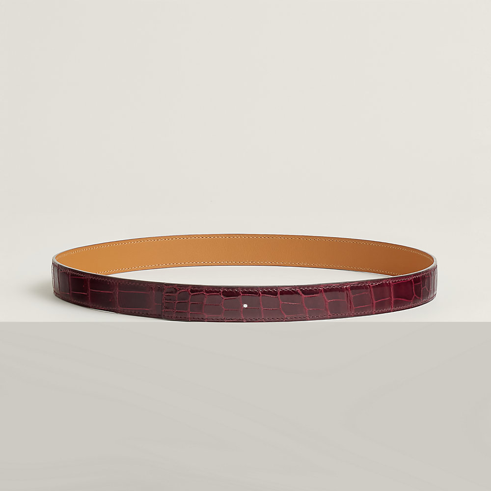 エルメス　ストラップ　レザー Leather strap 24 mm - Red | Hermès USA