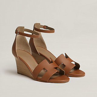 hermes brown heels