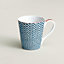 Les Cabanes blue herringbone mug, View: front, front, view 1 of 3