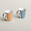 Les Cabanes set of 2 herringbone mugs, View: front, front, view 2 of 3