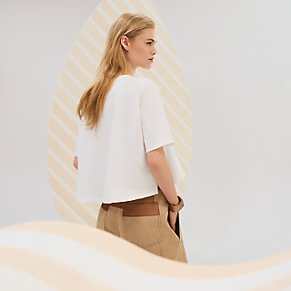 こなれ感アップ↑【HERMES】Les Clefs クロップドTシャツ Les Clefs