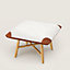Les Necessaires d'Hermès "carre d'assise" low stool, high model 65, View: Worn, worn, view 1 of 3