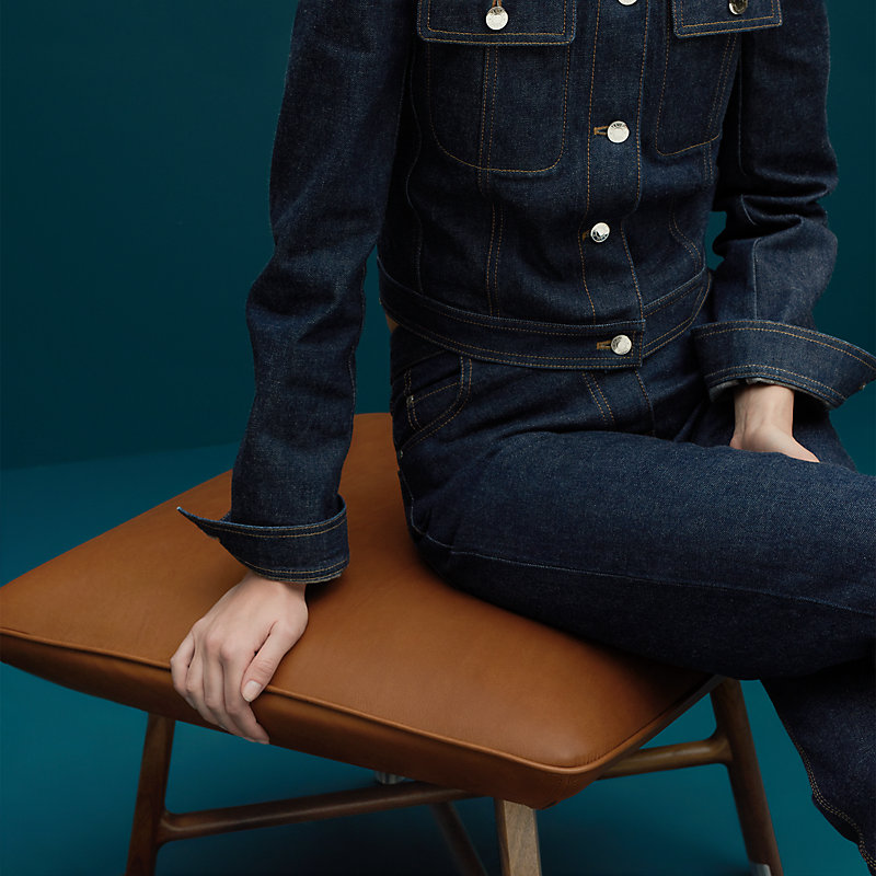 Les Necessaires d'Hermès "carre d'assise" low stool, high model 65
