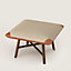 Les Necessaires d'Hermès "carre d'assise" low stool, high model 65, View: Worn, worn, view 1 of 3