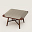 Les Necessaires d'Hermès "carre d'assise" low stool, high model 65, View: Worn, worn, view 1 of 3