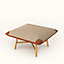 Les Necessaires d'Hermès "carre d'assise" low stool, high model 85, View: Worn, worn, view 1 of 4
