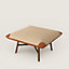 Les Necessaires d'Hermès "carre d'assise" low stool, high model 85, View: Worn, worn, view 1 of 4