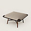 Les Necessaires d'Hermès "carre d'assise" low stool, high model 85, View: Worn, worn, view 1 of 4