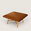 Les Necessaires d'Hermès "carre d'assise" low stool, high model 85, View: Worn, worn, view 1 of 4
