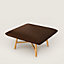 Les Necessaires d'Hermès "carre d'assise" low stool, high model 85, View: Worn, worn, view 1 of 4