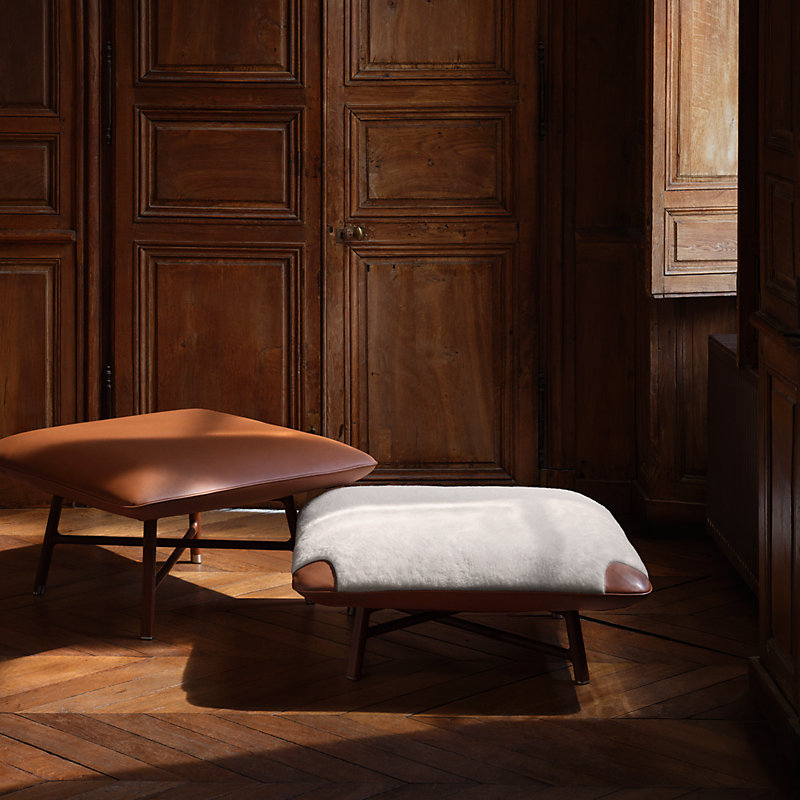 Les Necessaires d'Hermès "carre d'assise" low stool, medium model
