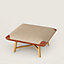 Les Necessaires d'Hermès "carre d'assise" low stool, medium model 65, View: Worn, worn, view 1 of 2