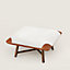 Les Necessaires d'Hermès "carre d'assise" low stool, medium model 65, View: Worn, worn, view 1 of 1