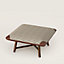 Les Necessaires d'Hermès "carre d'assise" low stool, medium model 65, View: Worn, worn, view 1 of 2
