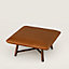 Les Necessaires d'Hermès "carre d'assise" low stool, medium model 65, View: Worn, worn, view 1 of 2