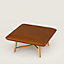 Les Necessaires d'Hermès "carre d'assise" low stool, medium model 65, View: Worn, worn, view 1 of 2