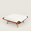 Les Necessaires d'Hermès "carre d'assise" low stool, medium model 85, View: Worn, worn, view 1 of 3