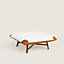 Les Necessaires d'Hermès "carre d'assise" low stool, medium model 85, View: Worn, worn, view 1 of 4