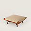 Les Necessaires d'Hermès "carre d'assise" low stool, medium model 85, View: Worn, worn, view 1 of 3