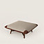 Les Necessaires d'Hermès "carre d'assise" low stool, medium model 85, View: Worn, worn, view 1 of 3