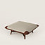 Les Necessaires d'Hermès "carre d'assise" low stool, medium model 85, View: Worn, worn, view 1 of 3