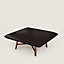 Les Necessaires d'Hermès "carre d'assise" low stool, medium model 85, View: Worn, worn, view 1 of 3
