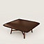 Les Necessaires d'Hermès "carre d'assise" low stool, medium model 85, View: Worn, worn, view 1 of 3