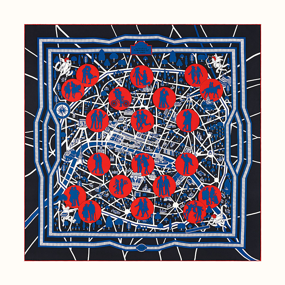 hermes map scarf