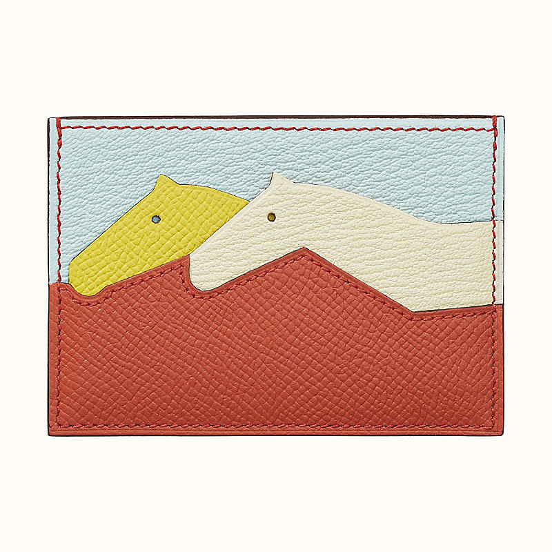 hermes card holder horse