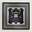 Les Roues de Phaeton Bandana shawl 140, View: Flat, flat, view 2 of 3