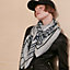 Les Roues de Phaeton Bandana shawl 140, View: Worn, worn, view 2 of 3