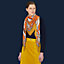 Les Sangles Finesse scarf 140, View: Worn, worn, view 2 of 3