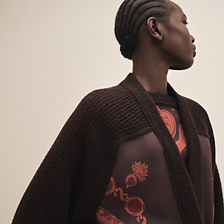 エルメス HERMES LES TAMBOURS 3H2708DI カーディガン 2023年 秋冬 HERMES エルメス カーディガン レディース ベルト付き