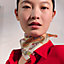 Les Tresors d'un Artiste scarf 45, View: Worn, worn, view 2 of 3