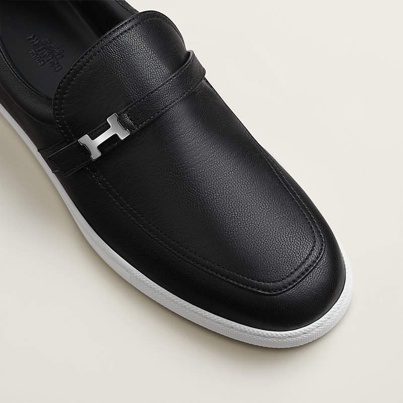 【HERMES】Mocassins Like ローファー 定番！ *HERMES* Mocassins Hour ブラック×ホワイト ローファー